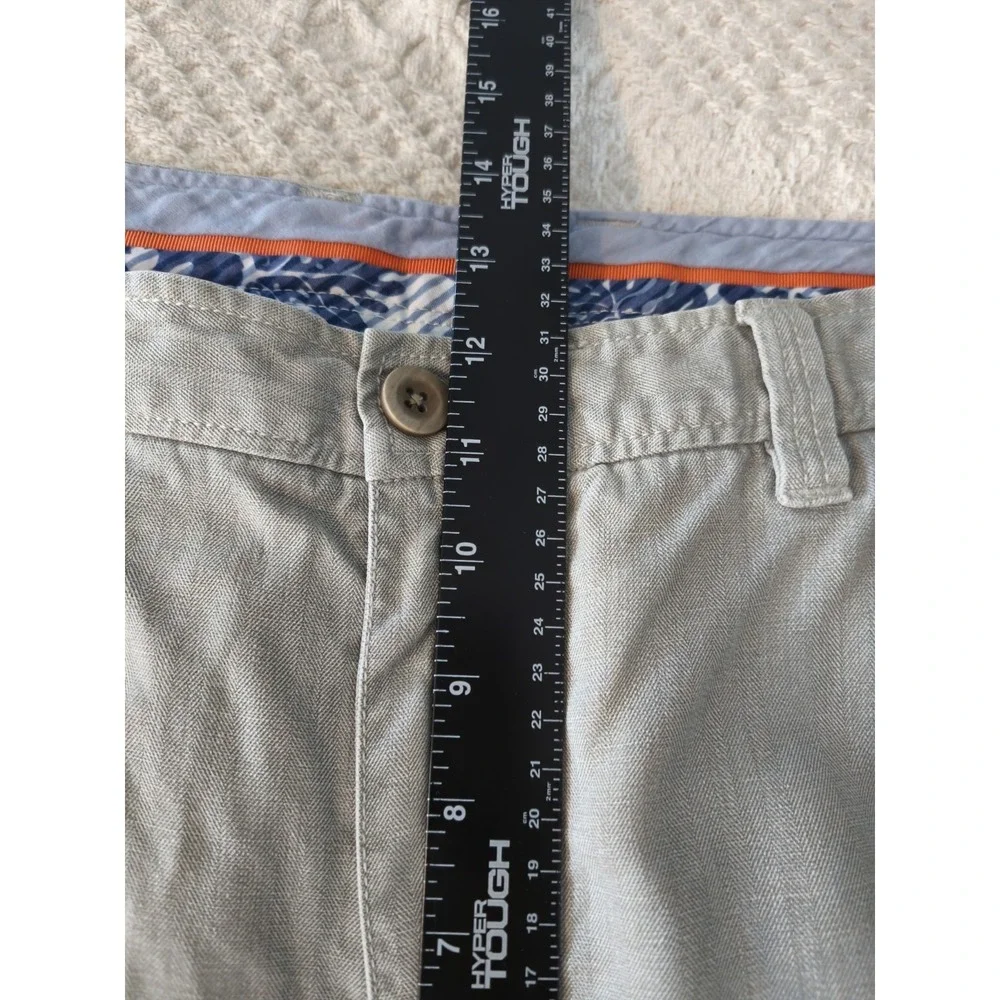 Tommy Bahama Silk Cotton Linen Blend Shorts Mens 38 Beige